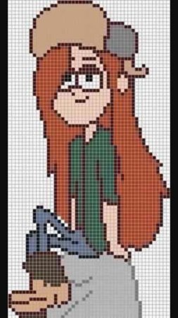 Гравити Фолз по клеточкам Мэйбл