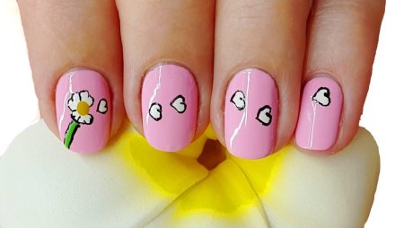 Лёгкий маникюр на короткие ногти