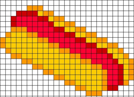 Рисование по клеточкам еда