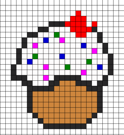 Рисование по клеточкам еда и напитки