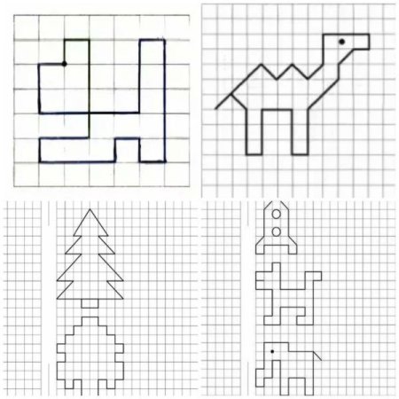 Домик по клеточкам для детей