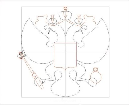 Как нарисовать герб России ребенку