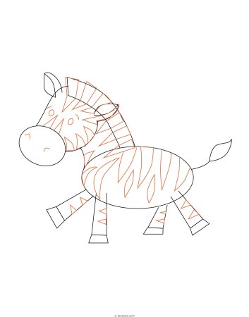 Рисование с детьми Зебра