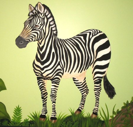 Поэтапное рисование зебры для дошкольников