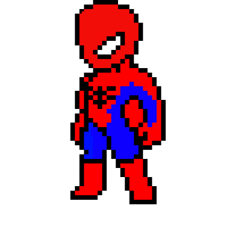 Пиксельный человек паук