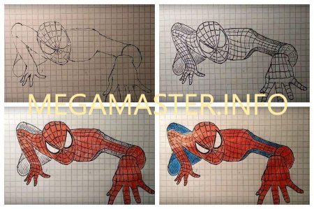 Человек паук пошагово