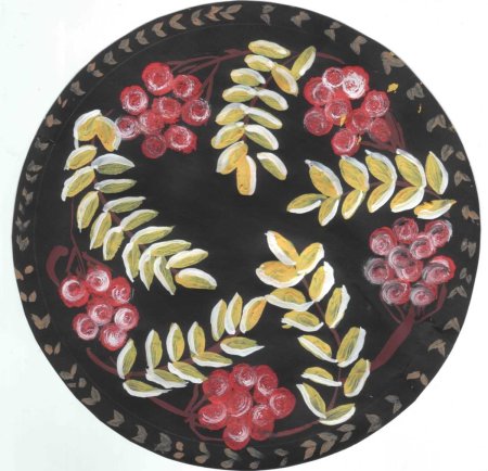 Рисование жостовского подноса