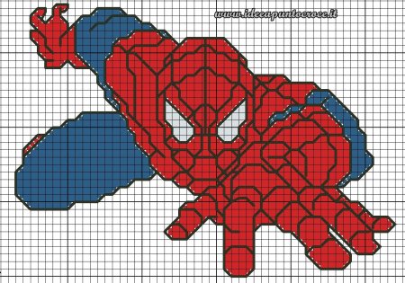 Вышивка человек паук схема