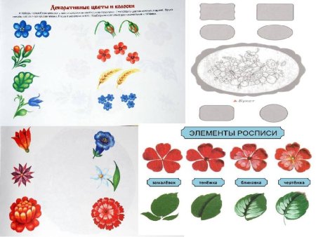 Жостово роспись элементы росписи