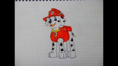 Маршал Щенячий патруль рисовать
