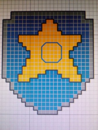 Значки по клеточкам