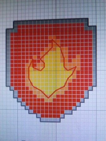 Значки Щенячий патруль по клеточкам