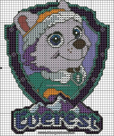 Схема вышивки крестом Щенячий патруль