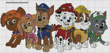 Вышивка крестиком Щенячий патруль