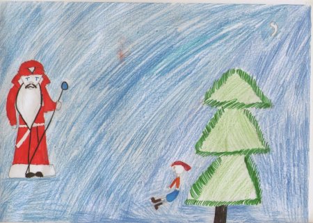 Иллюстрация к сказке Мороз Иванович рукодельница и Ленивица