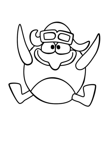 Пин из смешариков раскраска