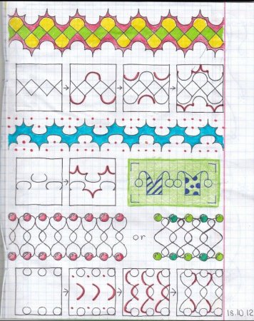 Орнамент на полях тетради