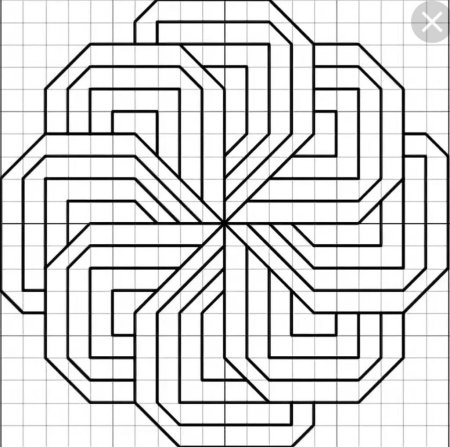 Сложные узоры по клеткам