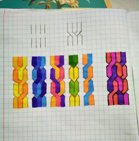 Узоры косички по клеточкам