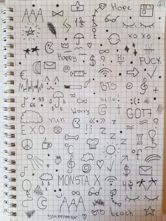 Косичка на тетради в клетку