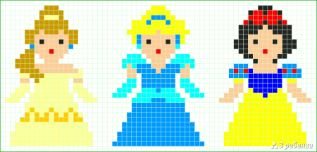 Рисование в клеточку для девочек