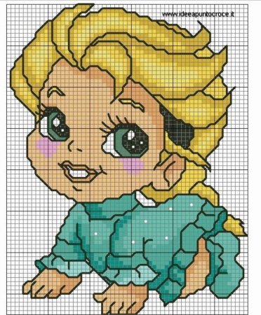 Рисунки по клеточкам в тетради Рапунцель