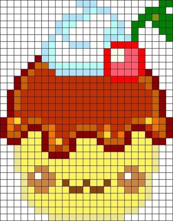 Рисование по клеткам мороженое