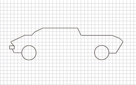 Машинки по клеточкам в тетради