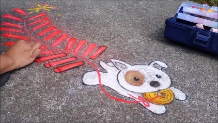 Мелом на асфальте