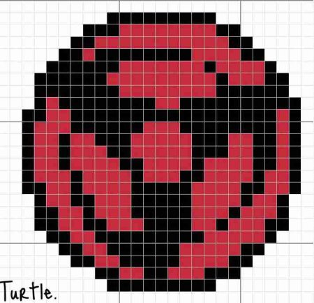 Наруто по клеточкам в тетради