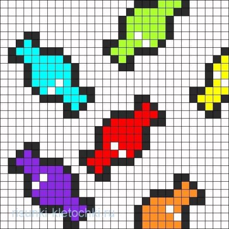 Рисунки по клеточкам маленькие
