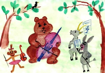 Иллюстрация к басне Крылова квартет