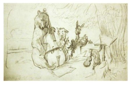 Квартет рисунок карандашом