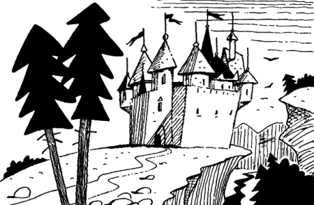 Раскраска к сказке королевство кривых зеркал