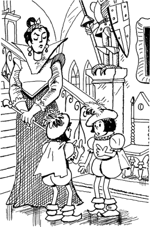 Рисунок к сказке королевство кривых зеркал