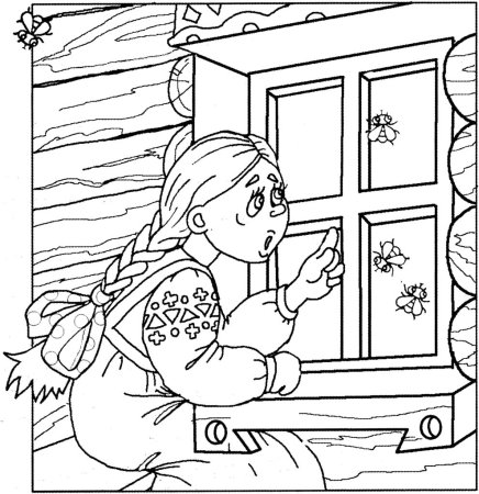 Раскраска Мороз Иванович Ленивица