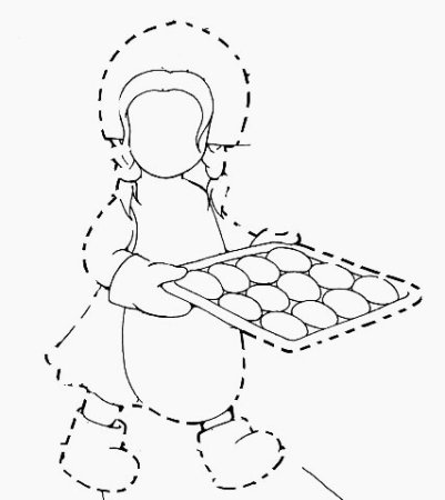 Рукодельница раскраска