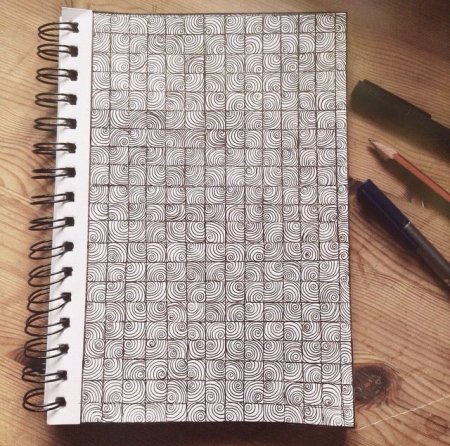 Рисование в блокноте в клетку