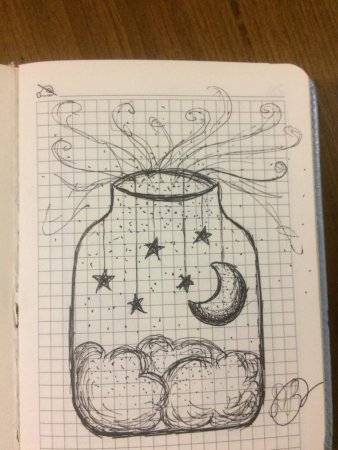 Красивые рисунки в тетради в клеточку