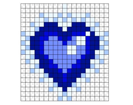 Рисунки по клеточкам сердце