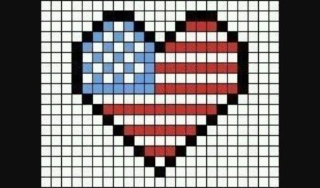 Рисунки по клеточкам сердце