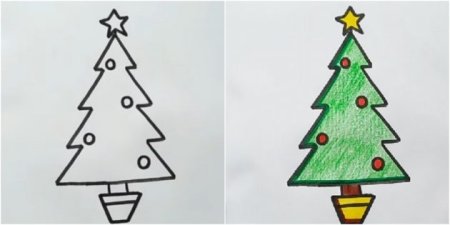 Елка раскраска