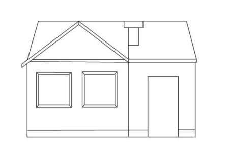 Дом схематический рисунок