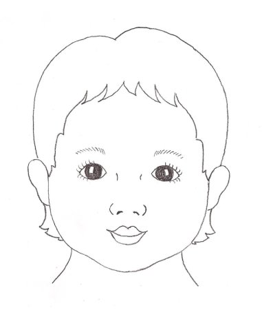 Контур лица ребенка