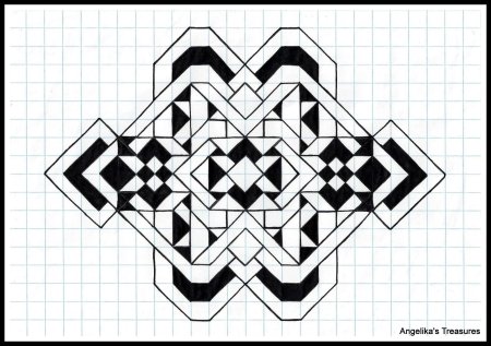 Геометрические узоры в тетради