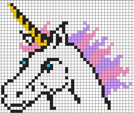 Единорожка по клеточкам