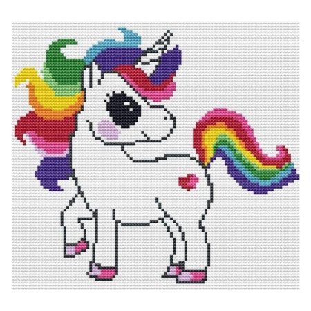 Вышивка крестиком Единорог