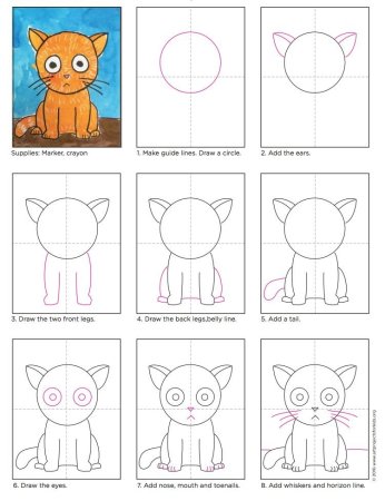 Котенок для рисования