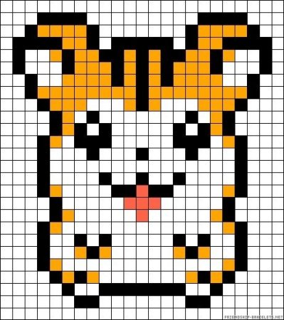 Рисование по клеточкам хомяк