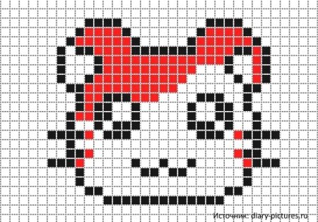 Лёгкие рисунки по клеткам хомяк